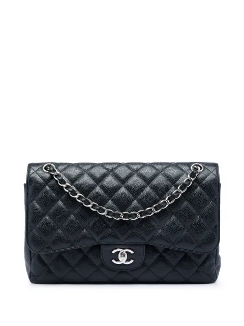CHANEL Pre-Owned 2010-2011 Jumbo Classic Caviar Double Flap shoulder bag Black UMN7RC2C4FVE168R