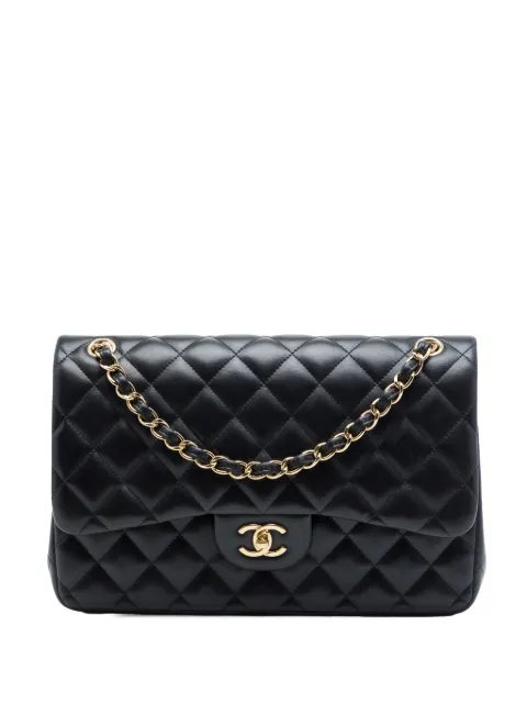 CHANEL Pre-Owned 2012 Jumbo Classic Lambskin Double Flap shoulder bag Black SJ1FF86JB2JUM72W