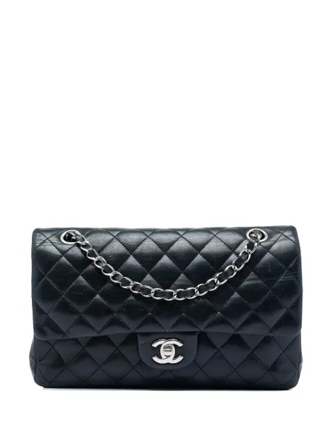 CHANEL Pre-Owned 2009-2010 Medium Classic Lambskin Double Flap shoulder bag Black O4BRF0SEYKPH19LB