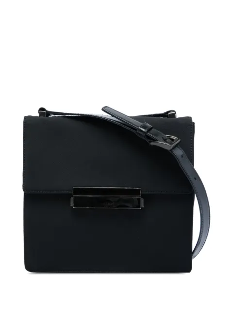 Prada Pre-Owned 2010-2026 Tessuto Flap crossbody bag Black P4WH4WFD5RQ8T5Y6