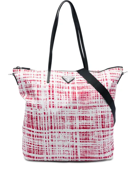 Prada Pre-Owned 2013-2026 Tessuto Stampato satchel Red NGXQLPEW6FS656PQ