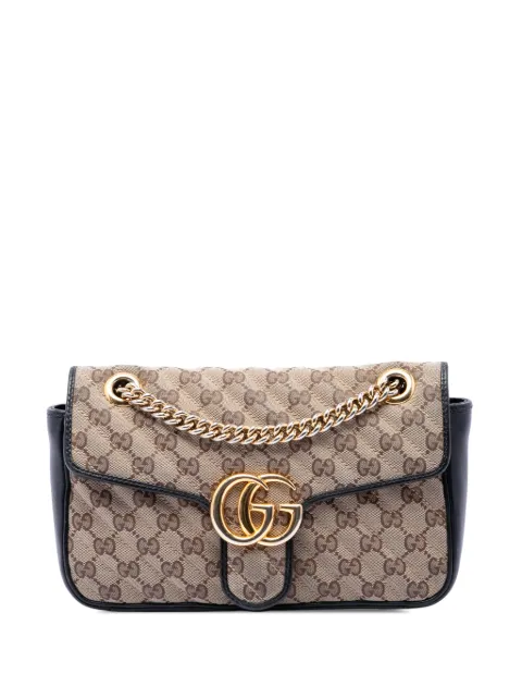 Gucci Pre-Owned 2016-2026 Medium GG Marmont Matelasse Diagonal GG Canvas shoulder bag Neutrals G9J5UWFD7BZQKVSP
