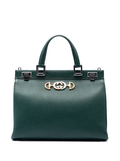 Gucci Pre-Owned 2016-2026 Medium Calfskin Zumi Top Handle Bag satchel Green GCRNU7X18OKUE73C