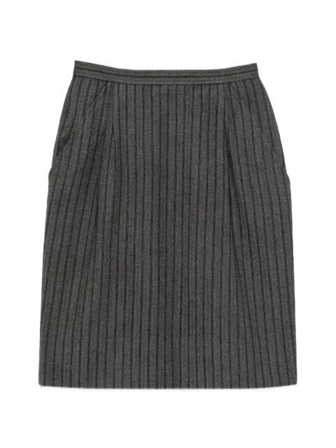 Saint Laurent Pre-Owned 1980s pinstripe pleated mini skirt Grey SL250CLQ