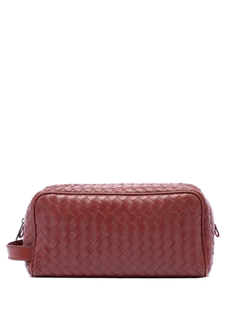 Bottega Veneta Pre-Owned 2012-2026 Nappa Intrecciato Travel Pouch clutch bag Red 89RMF6CJQ0MP3IKL