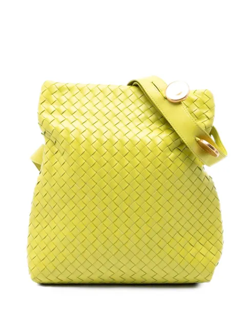 Bottega Veneta Pre-Owned 2012-2026 Nappa Intrecciato Fold crossbody bag Yellow 7KR4P8EQJ9G273RE