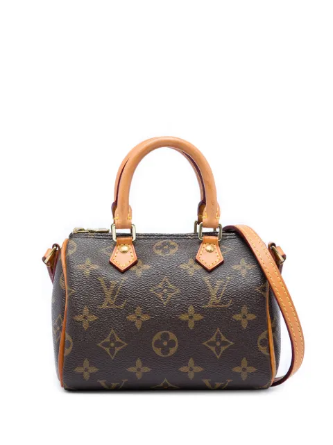 Louis Vuitton Pre-Owned 2016 Monogram Nano Speedy Bandouliere satchel Brown 6Y5G4GLLYFN9N7I3