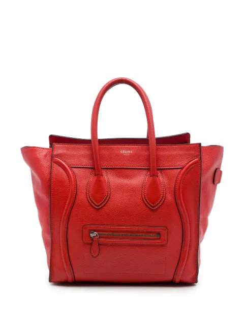 Celine Pre-Owned 2012 Mini Grained Calfskin Luggage tote bag Orange 6C810WN3DZTZOKQE
