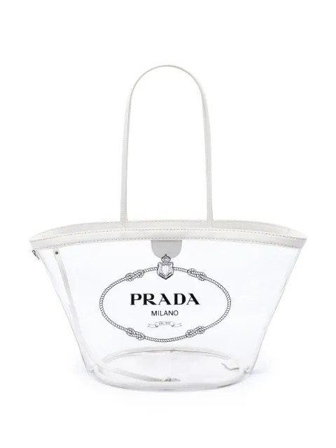 Prada Pre-Owned 2010-2026 PVC Canapa Logo Shopper tote bag White Z0EID8MU7ZNRCICW