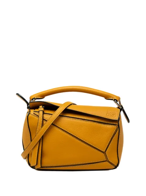 Loewe Pre-Owned 2020 Mini Calfskin Puzzle satchel Yellow M82TT48Q9KHNLI9Z