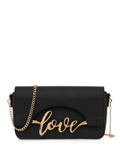 Love Moschino logo-plaque shoulder bag Black JC4272PP0PKR0