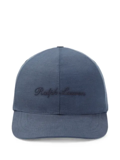 Ralph Lauren Purple Label logo-embroidered linen baseball cap Blue 798P17627001