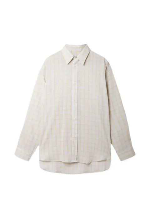 SAGE NATION Chisholm check-pattern shirt Neutrals S075BY