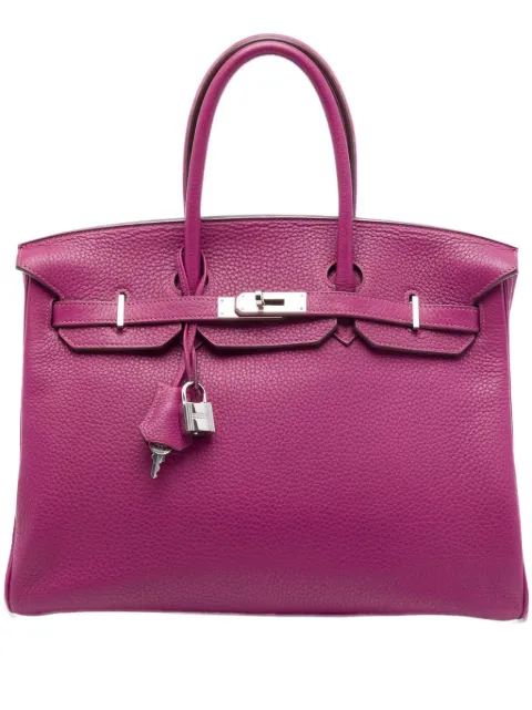 Hermès Pre-Owned 2011 Togo Birkin Retourne 35 handbag Purple T677ZZGFXE1E7KGE