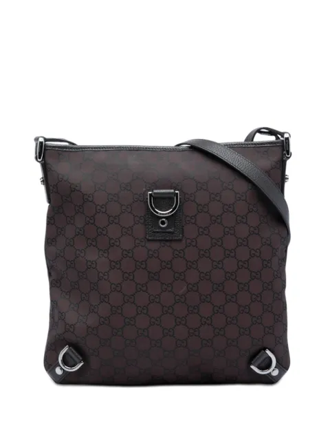 Gucci Pre-Owned 2016-2026 GG Nylon Abbey D Ring crossbody bag Brown QLKI9ZEMSWIYUBPW