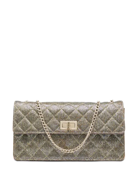 CHANEL Pre-Owned 2010-2011 Quilted Glitter Canvas Reissue 2.55 Flap shoulder bag Gold P1T5C2EOZ4BID0R5