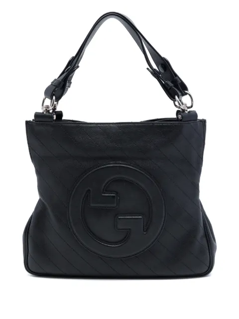 Gucci Pre-Owned 2021-2026 Small Diagonal Stitched Calfskin Blondie satchel Black JW51HZOMUMOWSAE5
