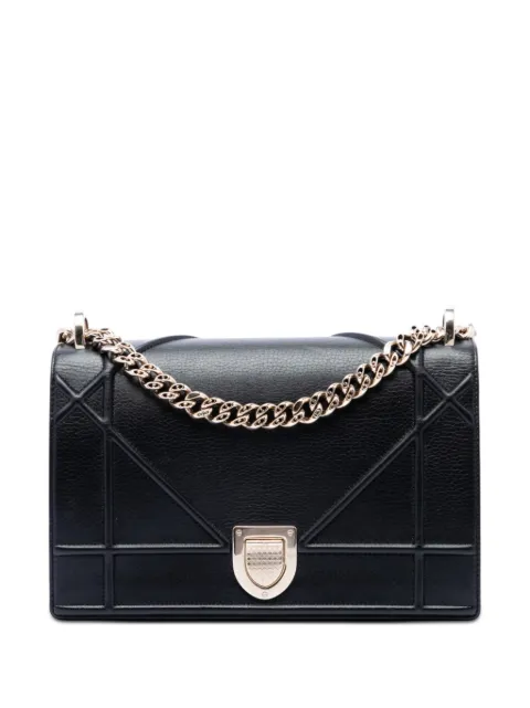 Christian Dior Pre-Owned 2018 Medium Calfskin Diorama Flap crossbody bag Black K0ZKM6ZTQV6PI43V