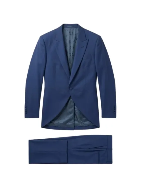 Grasil peak-lapels single-breasted suit Blue FTBORN372116NAVY