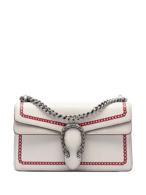 Gucci Pre-Owned 2016-2026 Medium Textured Calfskin Lunar New Year Dionysus crossbody bag White 5OCLO2YI9RUJVFCA