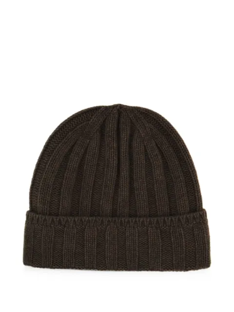 Vanisè cashmere beanie hat Brown V71690