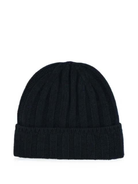 Vanisè ribbed-knit cashmere beanie hat Blue V71690