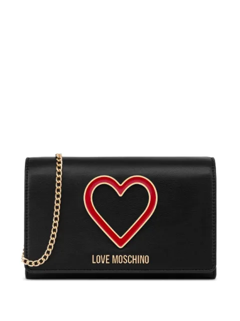 Love Moschino heart-motif shoulder bag Black JC4295PP0PK13