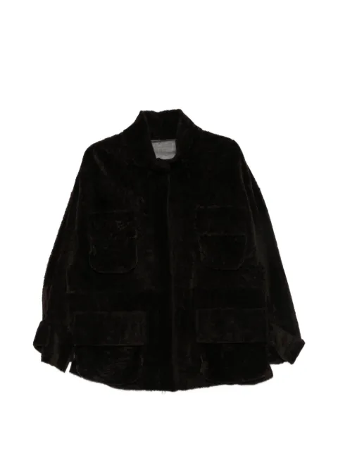 Liska shearling flap-pocket jacket Brown GS25199