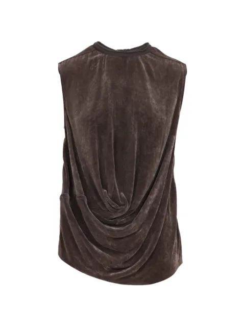 Rick Owens draped sleeveless top Brown RP02F5137V