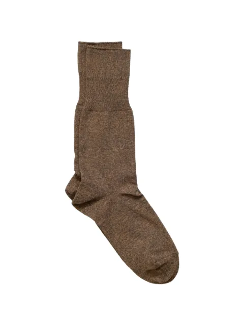yahae organic-cotton ribbed socks Brown 75024