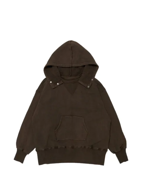 TAIGA TAKAHASHI Lot.620 snap-button hoodie Brown TTSS26620MDB
