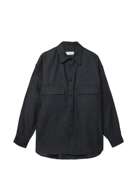 SAGE NATION Vincent double-flap pocket shirt Blue S150IDGS