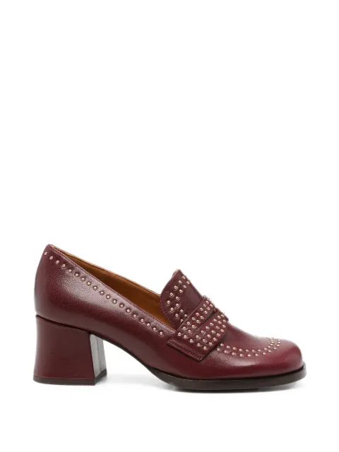 Chie Mihara Taleah stud-embellished leather pumps Red TALEAH