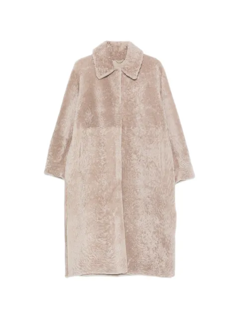 Manzoni 24 shearling-finish collared coat Neutrals 26M1115S23N