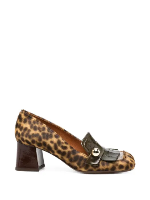 Chie Mihara leopard-print fringed pumps Brown SWIMON