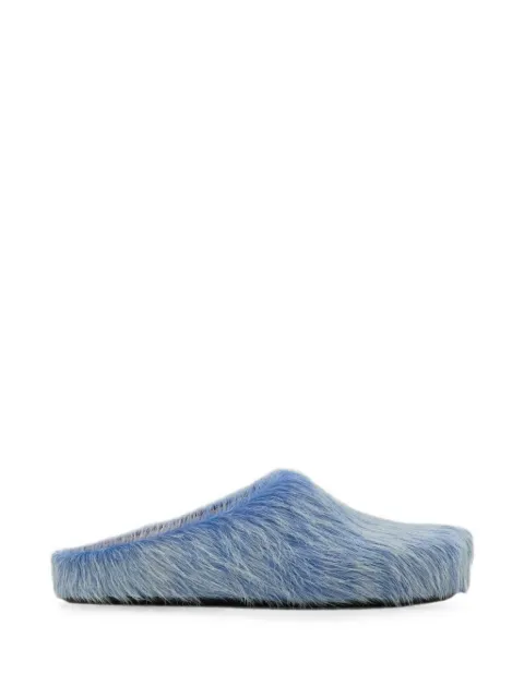 Marni Fussbett calf-hair mules Blue SBMR000600P8006