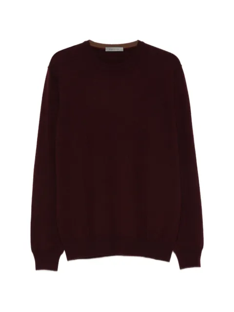 Corneliani crew neck long-sleeve sweater Red 28M5102A25110