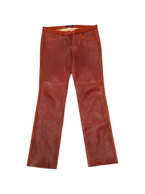 Isabel Marant Vintage slim-fit leather trousers Red NAPPUGBCL098881W