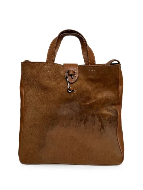 Aviva Jifei Xue hand-dyed leather shoulder bag Brown FW25TBHDHLCI
