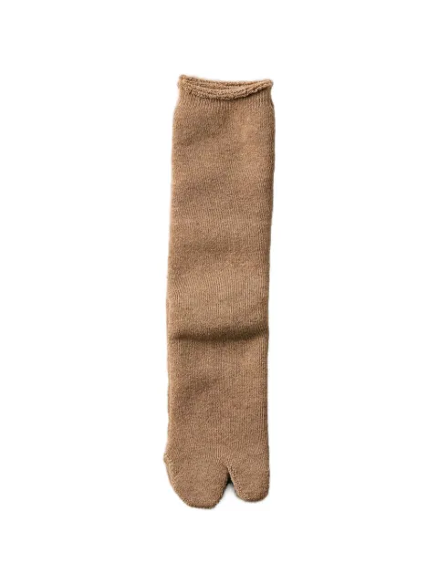 yahae Tabi pile-knit socks Neutrals 75005