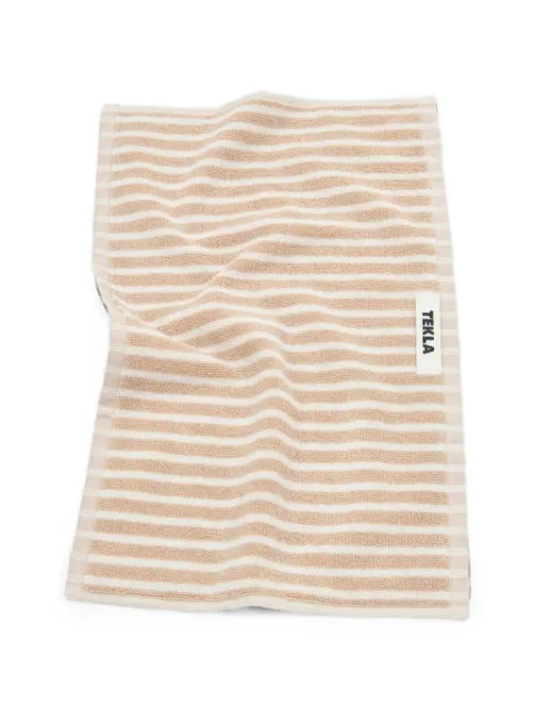 TEKLA horizontal-stripe cotton towel Neutrals TTIVST