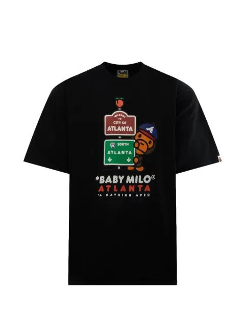 A BATHING APE® Baby Milo graphic-print T-shirt Black 002TEM231908C