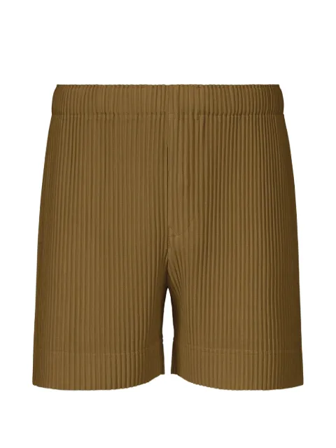 Homme Plissé Issey Miyake Colorful Pleats pleated bermuda shorts Green HP66JF260