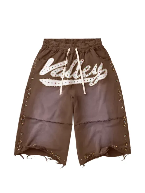 Vale Skittle rhinestone-embellished shorts Brown VAL328
