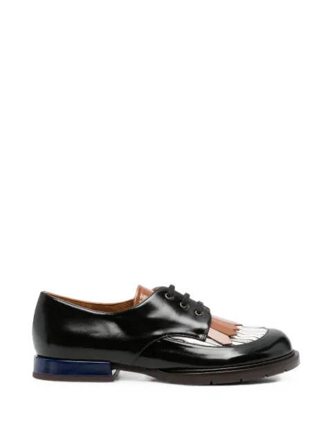 Chie Mihara Jeripa fringe-detail lace-up loafers Black JERIPA
