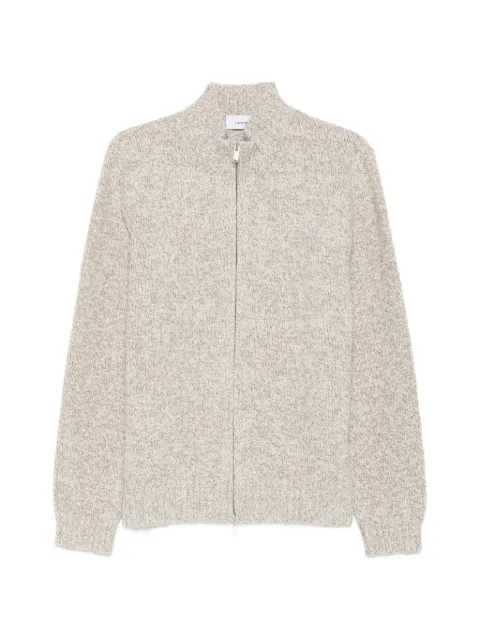 Lardini zip-up marl-knit cardigan Neutrals ACLMML475AC67038