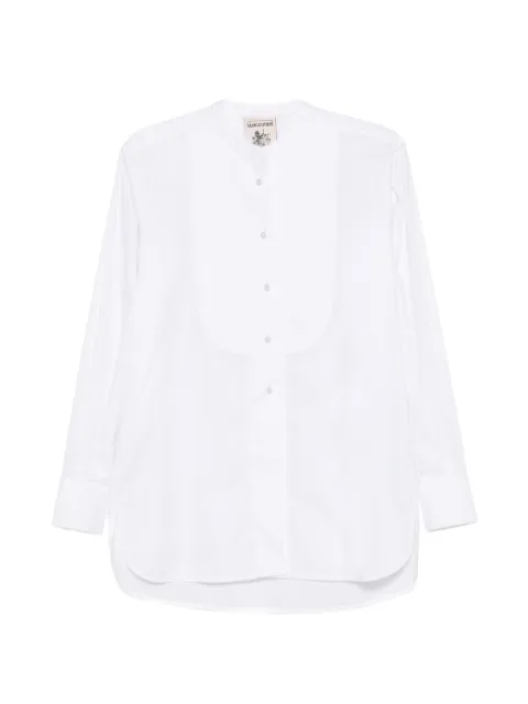 Semicouture bib-panel band-collar shirt White Y6WK15A010