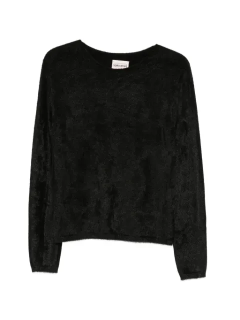 Semicouture fine-knit long-sleeve jumper Black S6WB01