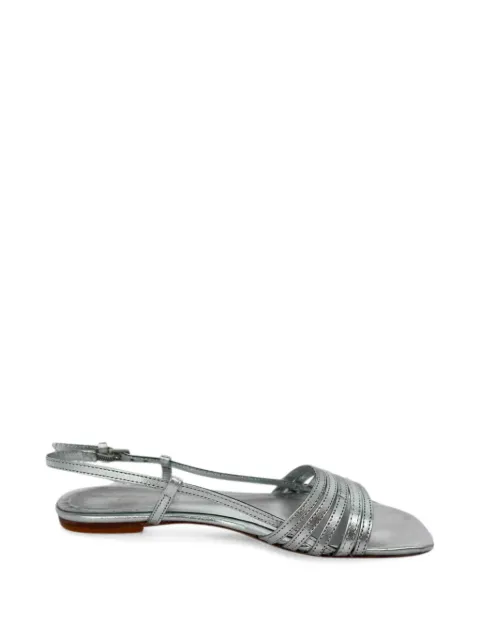Reformation Millie lattice leather sandals Silver RFCPUGBSH768580W