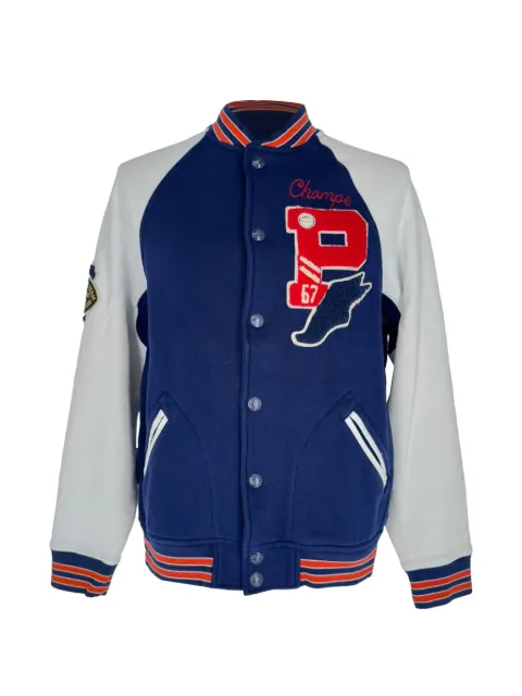 Ralph Lauren Vintage 2022 patch-detail fleece cotton jacket Blue RFCPUGBCL767823M